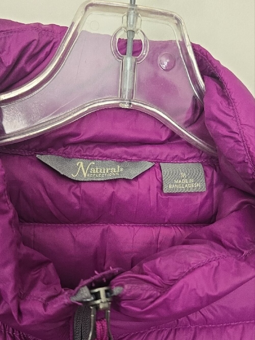 Natural Reflections Women's Quilted Puffer Jacket in Purple - Picture 2 of 8